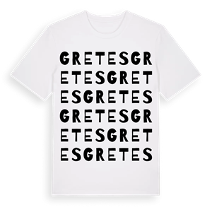 Gretes ordlek t-shirt – ekologisk bomull t-shirt från Pinshirt