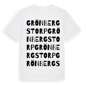 Grönbergs Torp ordlek t-shirt – ekologisk bomull t-shirt från Pinshirt