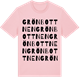 Pink Cotton t-shirt med Grönbottnen ordlek t-shirt