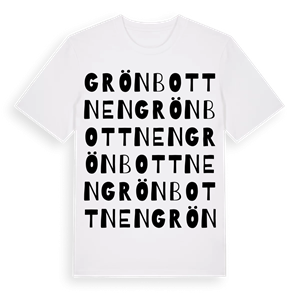 Grönbottnen ordlek t-shirt – ekologisk bomull t-shirt från Pinshirt