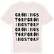 Vintage White t-shirt med Gröningstorp ordlek t-shirt