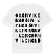 White t-shirt med Grönviken ordlek t-shirt