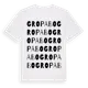 White t-shirt med Gropabo ordlek t-shirt