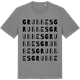 Mid Heather Gray t-shirt med Grubbes ordlek t-shirt