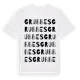 White t-shirt med Grubbes ordlek t-shirt