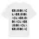 White t-shirt med Grundbacka ordlek t-shirt