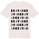 Vintage White t-shirt med Gruvan ordlek t-shirt