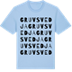 Blue Soul t-shirt med Gruvsvedja ordlek t-shirt