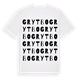 White t-shirt med Grytbo ordlek t-shirt