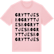 Pink Cotton t-shirt med Gryttjesbo ordlek t-shirt