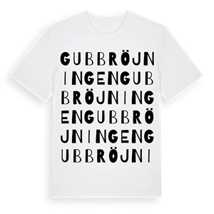 Gubbröjningen ordlek t-shirt – ekologisk bomull t-shirt från Pinshirt