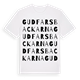 White t-shirt med Gudfarsbackarna ordlek t-shirt
