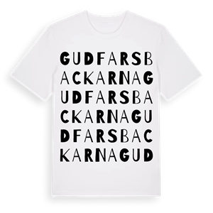 Gudfarsbackarna ordlek t-shirt – ekologisk bomull t-shirt från Pinshirt