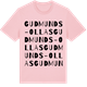 Pink Cotton t-shirt med Gudmunds-Ollas ordlek t-shirt