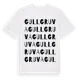 White t-shirt med Gullgruva ordlek t-shirt