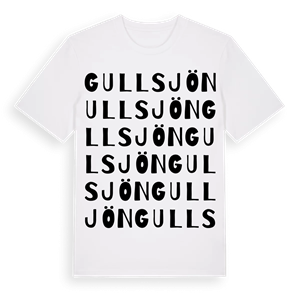 Gullsjön ordlek t-shirt – ekologisk bomull t-shirt från Pinshirt