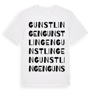 Gunstlingen ordlek t-shirt – ekologisk bomull t-shirt från Pinshirt