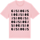 Pink Cotton t-shirt med Gusbo ordlek t-shirt