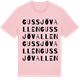 Pink Cotton t-shirt med Gussjövallen ordlek t-shirt
