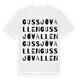 White t-shirt med Gussjövallen ordlek t-shirt