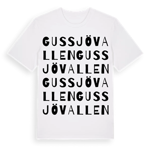 Gussjövallen ordlek t-shirt – ekologisk bomull t-shirt från Pinshirt