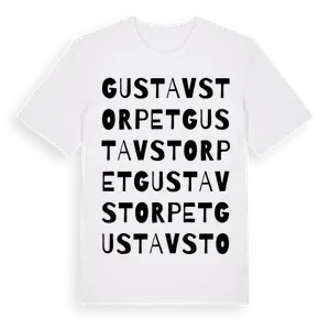 Gustavstorpet ordlek t-shirt – ekologisk bomull t-shirt från Pinshirt