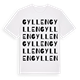 White t-shirt med Gyllen ordlek t-shirt
