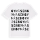 White t-shirt med Gymåsen ordlek t-shirt