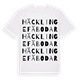 White t-shirt med Häcklinge fäbodar ordlek t-shirt