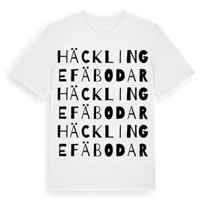 Häcklinge fäbodar ordlek t-shirt – ekologisk bomull t-shirt från Pinshirt