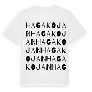 Hagakojan ordlek t-shirt – ekologisk bomull t-shirt från Pinshirt