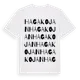 White t-shirt med Hagakojan ordlek t-shirt