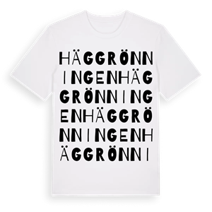 Häggrönningen ordlek t-shirt – ekologisk bomull t-shirt från Pinshirt