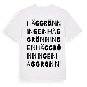 Häggrönningen ordlek t-shirt – ekologisk bomull t-shirt från Pinshirt