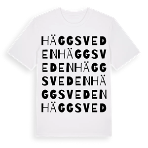 Häggsveden ordlek t-shirt – ekologisk bomull t-shirt från Pinshirt