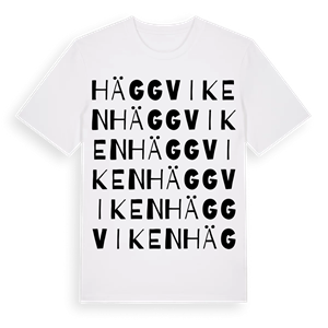 Häggviken ordlek t-shirt – ekologisk bomull t-shirt från Pinshirt