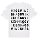 White t-shirt med Häggviken ordlek t-shirt