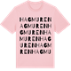 Pink Cotton t-shirt med Hagmuren ordlek t-shirt