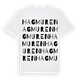 White t-shirt med Hagmuren ordlek t-shirt