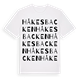 White t-shirt med Håkesbacken ordlek t-shirt