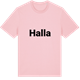 Pink Cotton t-shirt med Halla fetstil t-shirt