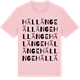 Pink Cotton t-shirt med Hällänge ordlek t-shirt