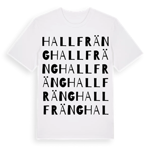 Hallfräng ordlek t-shirt – ekologisk bomull t-shirt från Pinshirt