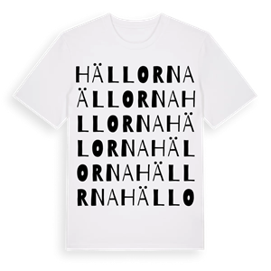 Hällorna ordlek t-shirt – ekologisk bomull t-shirt från Pinshirt