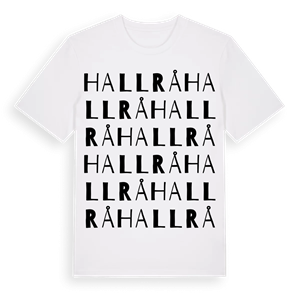 Hallrå ordlek t-shirt – ekologisk bomull t-shirt från Pinshirt