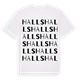 White t-shirt med Halls ordlek t-shirt