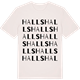 Vintage White t-shirt med Halls ordlek t-shirt