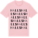 Pink Cotton t-shirt med Halls ordlek t-shirt