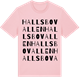 Pink Cotton t-shirt med Hallsbovallen ordlek t-shirt