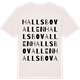 Vintage White t-shirt med Hallsbovallen ordlek t-shirt